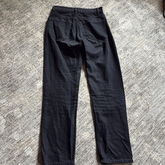 Reformation cynthia Hugh rose Dark Black Straight Jeans - size 26 - Picture 5 of 5